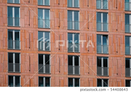 building facade - window pattern on house exterior building facade - window pattern on house exterior 54408643