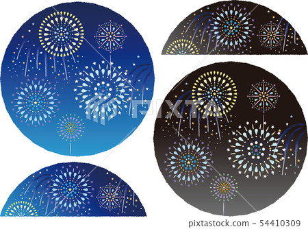 煙花3（圓形和半圓形2種顏色） 54410309