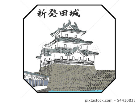 Shibata castle 100 famous castle illustrations 54410835