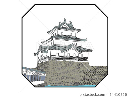 Shibata城堡100著名城堡例證 54410836