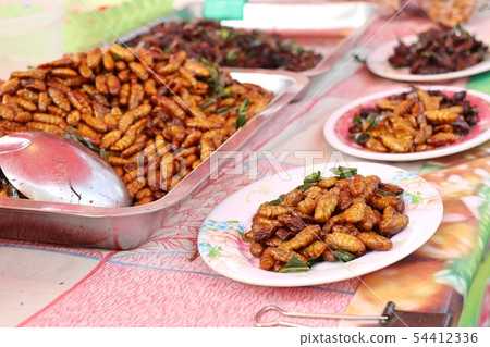 Fried insect at street food 54412336