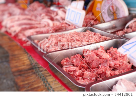 fresh pork meat in market fresh pork meat in market 54412801