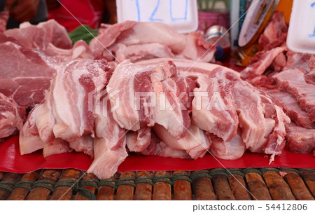 fresh pork meat in market fresh pork meat in market 54412806