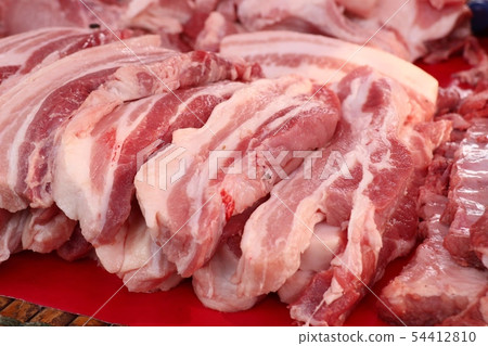fresh pork meat in market fresh pork meat in market 54412810
