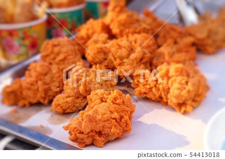 Fried chicken at street food 54413018