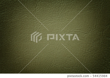 Dark olive leather texture background, closeup. Dark olive leather texture background, closeup. 54415984