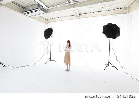 Shooting landscape of young female model Shooting landscape of young female model 54417822