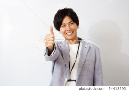 Businessman Goose Poses Thumbs Up Image Businessman Goose Poses Thumbs Up Image 54418393