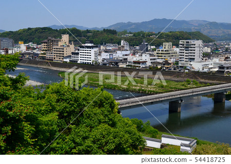 A view of Hitoyoshi city from Kumamoto Hitoyoshi Castle A view of Hitoyoshi city from Kumamoto Hitoyoshi Castle 54418725