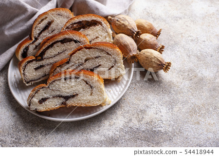 Sweet bread with poppy seeds Sweet bread with poppy seeds 54418944