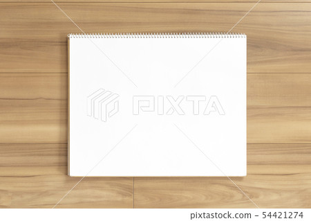 Blank sketchbook placed on the floor 54421274