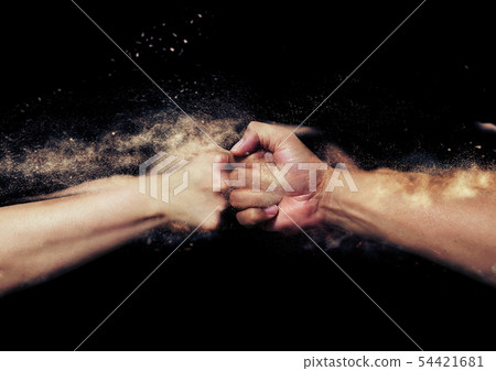 Clash of fists and fists 54421681