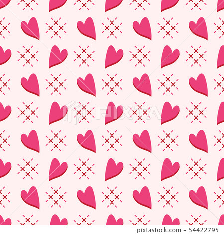 Seamless pattern with hearts Valentine's Day - Stock Illustration ...