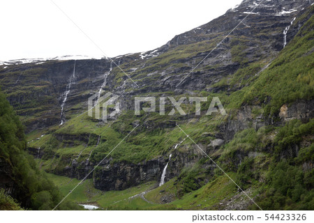 From railway car window scenery From railway car window scenery 54423326