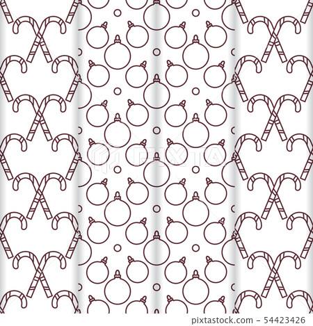 4 Christmas, New Year 2019 seamless pattern 54423426