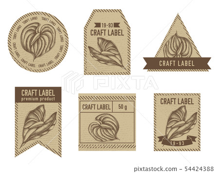 Craft labels with anthurium 54424388