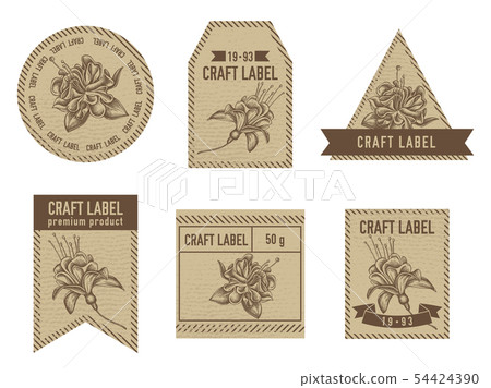 Craft labels with fuchsia 54424390