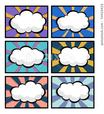 set of comic book, pop art with blank speech set of comic book, pop art with blank speech 54424428