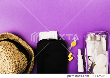 Set for flight small bottles with cosmetics, hat, Set for flight small bottles with cosmetics, hat, 54425038