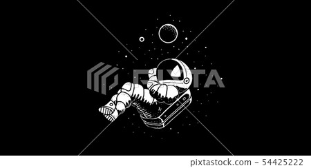 Astronaut flying in cosmos vector illustration. 54425222