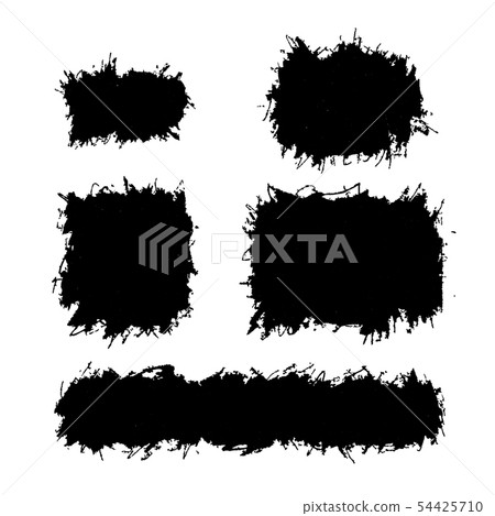 Messy grunge design elements, Ink splatters on white 54425710