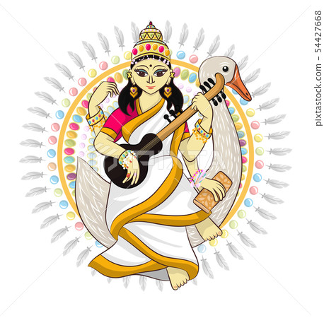 Indian god vector hinduism godhead of goddess and godlike idol Ganesha in India illustration set of 54427668
