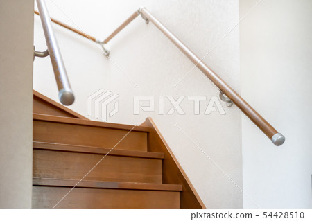 Home stairs with handrails Home stairs with handrails 54428510