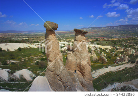 Mushroom rocks and sky Mushroom rocks and sky 54428886