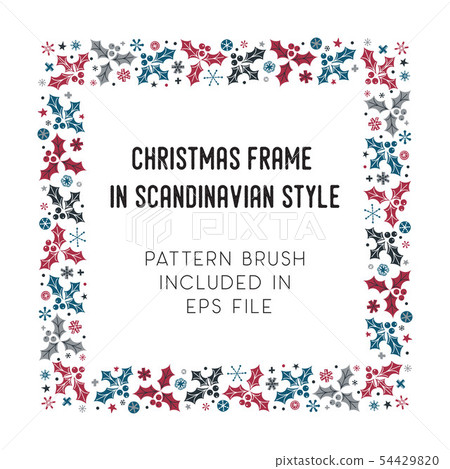 Christmas frame and brush with corner tiles Christmas frame and brush with corner tiles 54429820