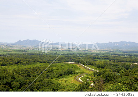Military Demarcation Line, Songak Mountain, Parakbong, North Gyeongdong Village, Dorasan Observatory, Demilitarized Zone, North Korea, Korea Military Demarcation Line, Songak Mountain, Parakbong, North Gyeongdong Village, Dorasan Observatory, Demilitarized Zone, North Korea, Korea 54430052