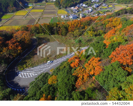 秋葉/路 - 與無人機的航拍照片(Itano Itacho,德島縣) 秋葉/路 - 與無人機的航拍照片(Itano Itacho,德島縣) 54432004