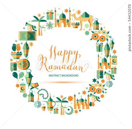 Happy Ramadan icons set 54432070