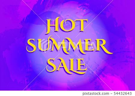 Abstract purple background with Hot summer sale Abstract purple background with Hot summer sale 54432643