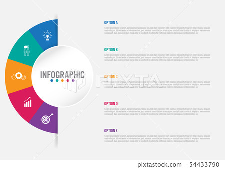 Business infographic template with 5 options Business infographic template with 5 options 54433790