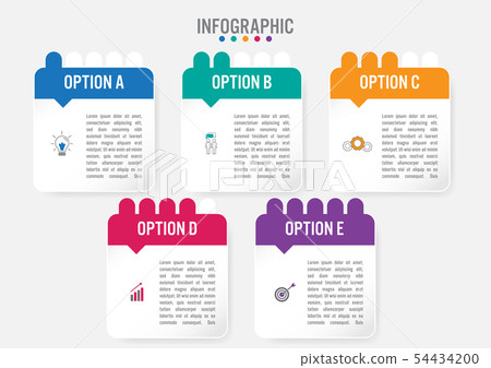 Business infographic labels template Business infographic labels template 54434200