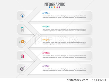 Business infographic labels template 54434201