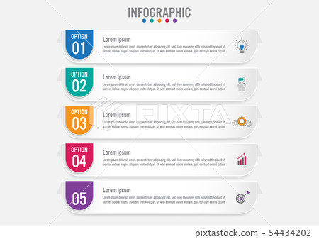 Business infographic labels template Business infographic labels template 54434202
