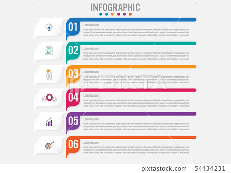 Business infographic labels template 54434231