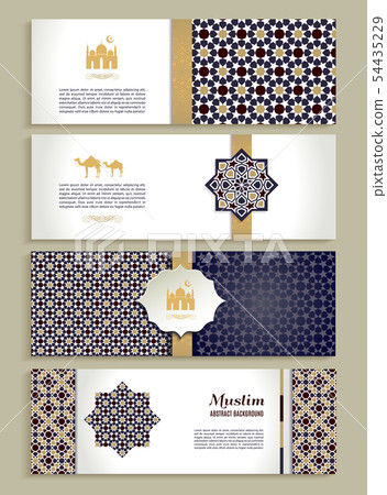 Banners set of ethnic design. Religion abstract Banners set of ethnic design. Religion abstract 54435229