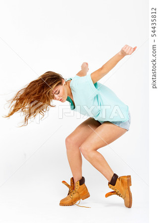 Female dancer isolated on white Female dancer isolated on white 54435812