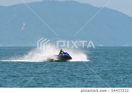 Jet ski on the lake Jet ski on the lake 54437232