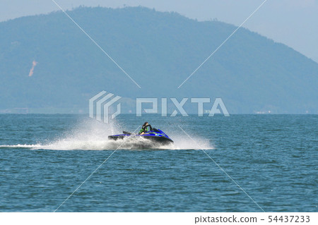 Jet ski on the lake Jet ski on the lake 54437233