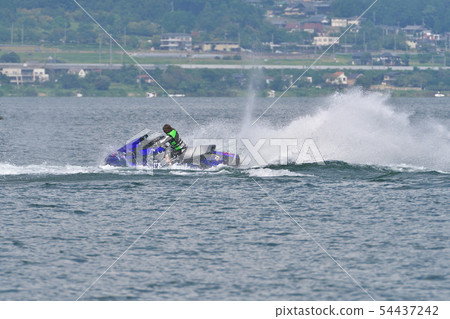 Jet ski on the lake Jet ski on the lake 54437242