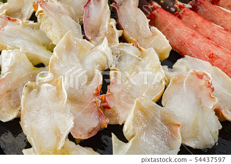 Fresh and delicious boiled salmon 54437597