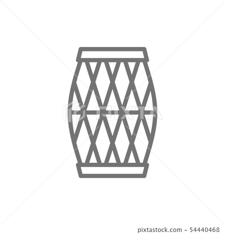 Indian musical drum, Mridangam, Dholak line icon. 54440468