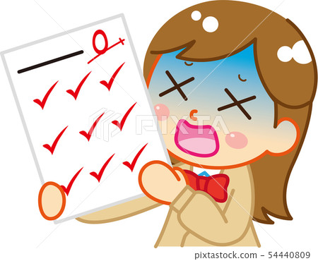 High school girl who got 0 points - Stock Illustration [54440809] - PIXTA