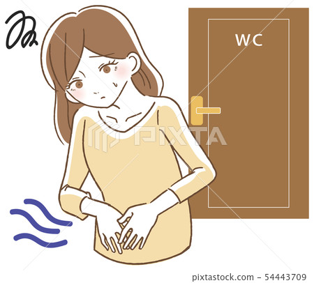 A woman suffering from constipation 54443709