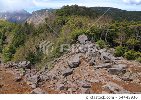 Nakayama Pass和Tembu-dake地區在春天的Yatsugatake峰頂西南 54445930