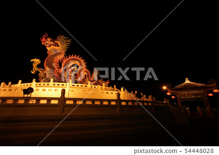 Gorgeous dragon statue in Sawan Park, Nakhon 54448028