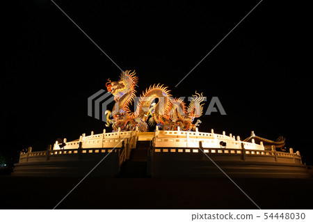 Gorgeous dragon statue in Sawan Park, Nakhon 54448030